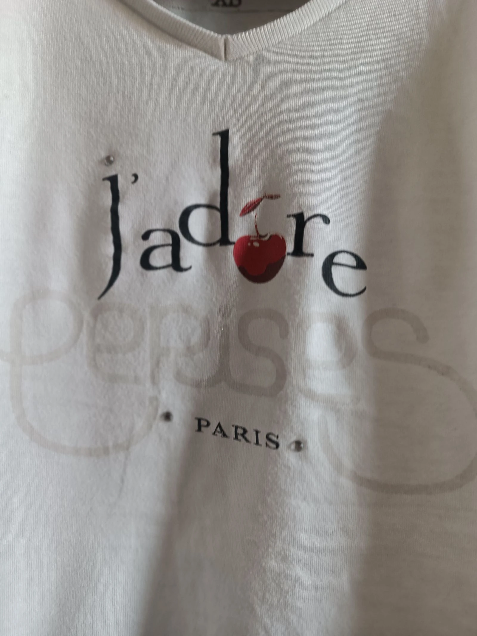 T-shirt gola V J'adore les cerises - Tamanho PP – photo 3